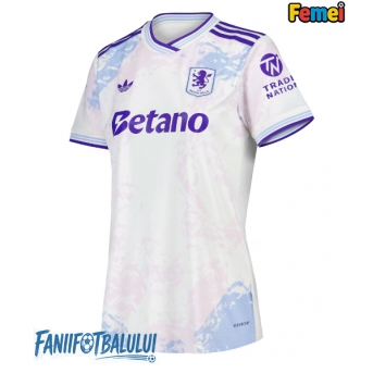 Aston Villa Tricou Fotbal Replică 2025-26 Femei Treilea
